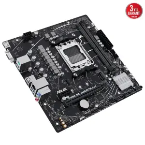 Asus PRIME A620M-K ARGB 6400mhz(OC) M.2 AM5 mATX DDR5 Anakart - ASUS (1)