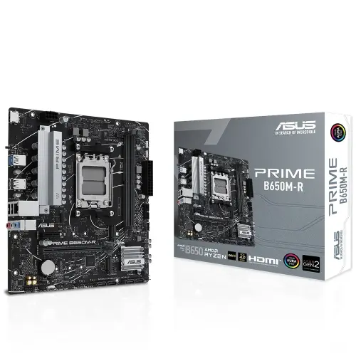 Asus PRIME B650M-R ARGB 7000mhz(OC) M.2 AM5 mATX DDR5 Anakart - 1