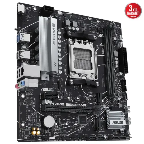 Asus PRIME B650M-R ARGB 7000mhz(OC) M.2 AM5 mATX DDR5 Anakart - 3