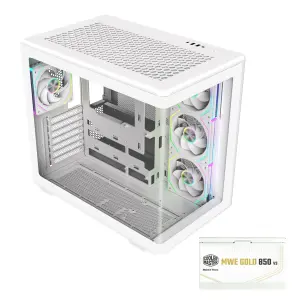 Cooler Master Elite 600 ARGB Beyaz Tempered Glass USB 3.2 850W 80+ Gold ATX 3.1 GEN5 ATX Mid Tower Kasa - Cooler Master (1)