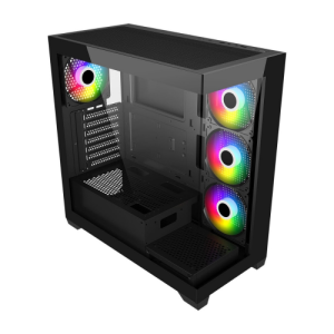 FSP M340 RGB Siyah Tempered Glass USB 3.0 650W 80+ mATX Mid Tower Kasa - 3