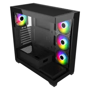 FSP M340 RGB Siyah Tempered Glass USB 3.0 650W 80+ mATX Mid Tower Kasa - FSP (1)