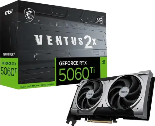MSI GeForce RTX 5060 Ti Ventus 2X OC PLUS 16G 16GB GDDR7 128 Bit DLSS 4 Ekran Kartı - 1