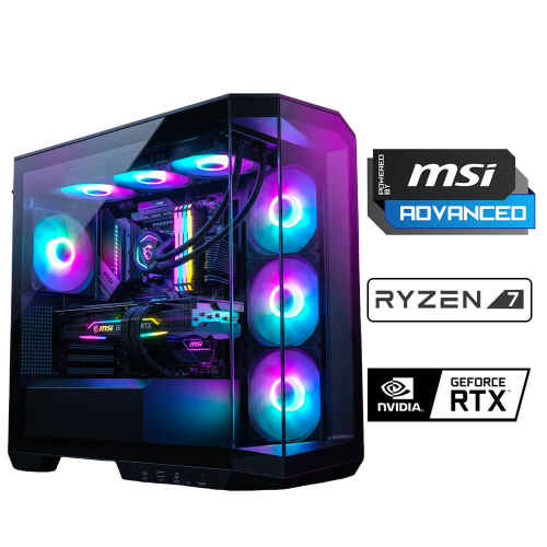 Msi MAG PANO Black X160 Ryzen 7 7800X3D 32GB Ram 1TB M.2 NVMe SSD 12GB RTX5070 Sıvı Soğutmalı Msı Oyuncu OEM Paket - 1