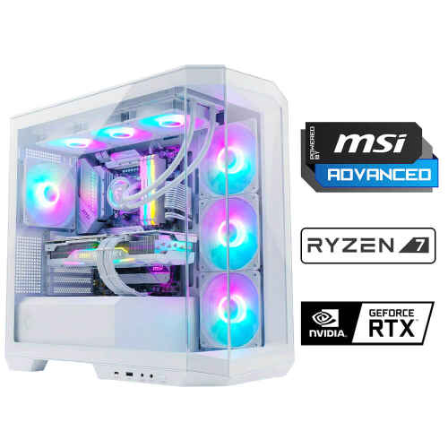 Msi MAG PANO White X170 Ryzen 7 7800X3D 32GB Ram 1TB M.2 NVMe SSD 12GB RTX5070 Sıvı Soğutmalı Msı Oyuncu OEM Paket - 1