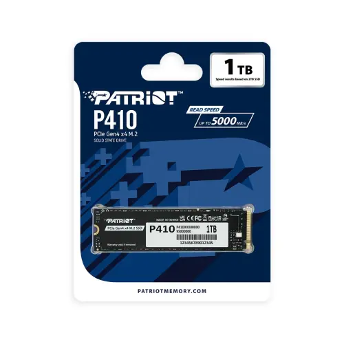 Patriot 1TB P410 NVMe Gen4 Okuma 5000MB-Yazma 4500MB M.2 SSD - 1