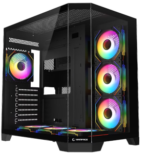 Rampage MEGA v1 Siyah ARGB Tempered Glass 850W 80+ Bronze USB 3.0 ATX Mid Tower Kasa - Rampage