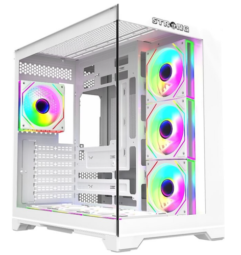 Strong Dragon Beyaz ARGB Tempered Glass 600W 80+ USB 3.0 ATX Mid Tower Kasa - 1