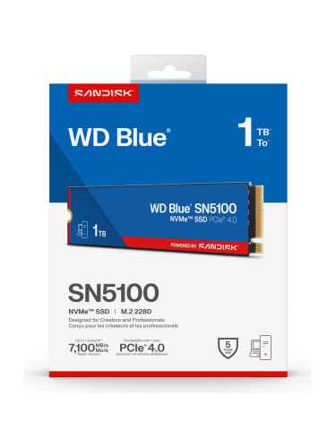 WD 1TB Blue SN5100 Okuma 7100MB Yazma 6700MB NVMe PCIe Gen 4 M.2 SSD (WDS100T5B0E) - 3
