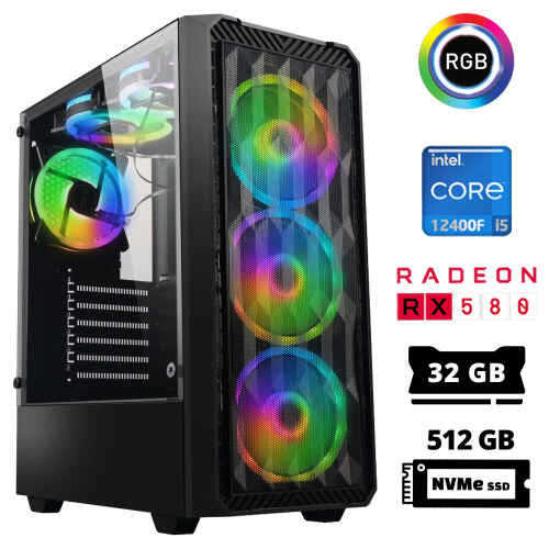 Xaser Abyss X3 i5 12400F 32GB Ram 512GB M.2 NVMe SSD 8GB RX580 256Bit Oyuncu Tavsiye Sistem - 1