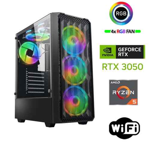 Xaser Armor X100 Ryzen 5 5500 16GB Ram 512GB M.2 NVMe SSD 6GB RTX3050 24