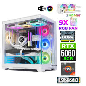 Xaser Astra X240 Ryzen 5 5600X 32GB Ram 1TB M.2 NVMe SSD 8GB RTX5060 Sıvı Soğutmalı Oyuncu Tavsiye Sistem - Xaser