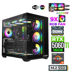 Xaser Astra X250 Ryzen 5 5600X 32GB Ram 1TB M.2 NVMe SSD 16GB RTX5060 Ti Sıvı Soğutmalı Oyuncu Tavsiye Sistem - Xaser