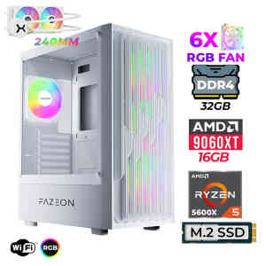 Xaser Astra X290 Ryzen 5 5600X 32GB Ram 1TB M.2 NVMe SSD 16GB RX9060 XT Sıvı Soğutmalı Oyuncu Tavsiye Sistem - Xaser