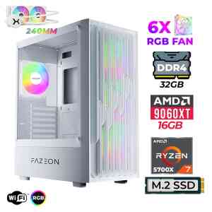 Xaser Astra X370 Ryzen 7 5700X 32GB Ram 1TB M.2 NVMe SSD 16GB RX9060 XT Sıvı Soğutmalı Oyuncu Tavsiye Sistem - Xaser