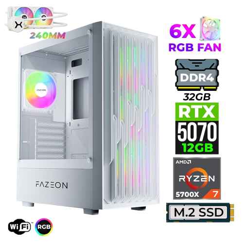 Xaser Astra X380 Ryzen 7 5700X 32GB Ram 1TB M.2 NVMe SSD 12GB RTX5070 Sıvı Soğutmalı Oyuncu Tavsiye Sistem - 1