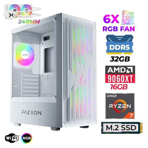 Xaser Astra X460 Ryzen 7 7800X3D 32GB DDR5 Ram 1TB M.2 NVMe SSD 16GB RX9060 XT Sıvı Soğutmalı Oyuncu Tavsiye Sistem - 1