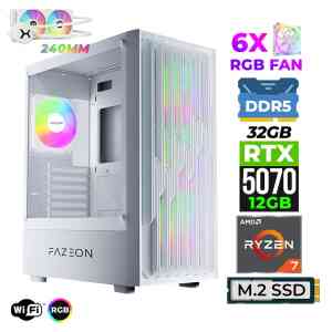 Xaser Astra X530 Ryzen 7 9700X 32GB DDR5 Ram 1TB M.2 NVMe SSD 12GB RTX5070 Sıvı Soğutmalı Oyuncu Tavsiye Sistem - XASER