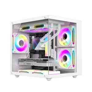 XASER BEYAZ CUBE 5X ARGB FAN TUŞ KONTROL 650W 80+ AKVARYUM KASA - 1