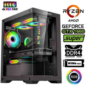 Xaser Blood x110 Ryzen 7 5700x 16GB Ram 512GB M.2 SSD 6GB GTX1660 Super Masaüstü Oyuncu Bilgisayar - XASER