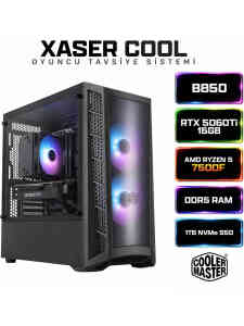 Xaser Cool X140 Ryzen 5 7500F 32GB DDR5 Ram 1TB M.2 NVMe SSD 16GB RTX5060Ti Masaüstü Oyuncu Bilgisayarı - XASER