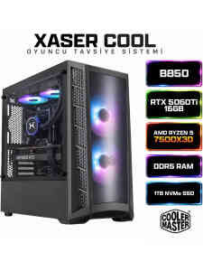 Xaser Cool X160 Ryzen 5 7500X3D 32GB DDR5 Ram 1TB M.2 NVMe SSD 16GB RTX5060Ti Sıvı Soğutmalı Oyuncu Bilgisayarı - XASER