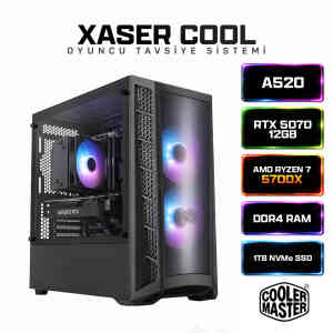 Xaser Cool X220 Ryzen 7 5700X 32GB Ram 1TB M.2 NVMe SSD 12GB RTX5070 Masaüstü Oyuncu Bilgisayarı - XASER
