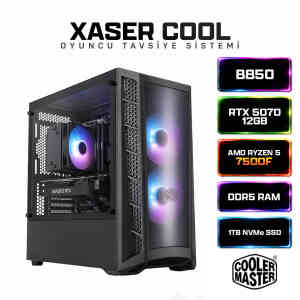 Xaser Cool X230 Ryzen 5 7500F 16GB DDR5 Ram 1TB M.2 NVMe SS 12GB RTX5070 Masaüstü Oyuncu Bilgisayarı - XASER