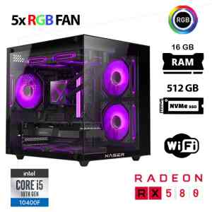 Xaser Cube X110 i5 10400F 16GB Ram 512GB M.2 NVMe SSD 8GB RX580 Oyuncu Tavsiye Sistem - XASER