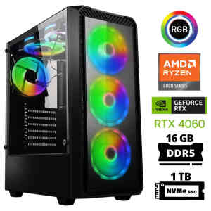 Xaser Delux X12 Ryzen 5 8400F 16GB DDR5 Ram 1TB M.2 NVMe SSD 8GB RTX4060 Masaüstü Oyuncu Bilgisayarı - Xaser