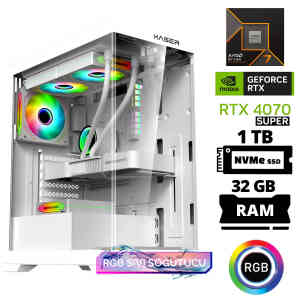 Xaser Delux X124 Ryzen 7 9800X3D 32GB DDR5 Ram 1TB M.2 NVMe SSD 12GB RTX4070 SUPER Oyuncu Tavsiye Sistem - Xaser