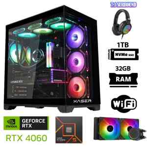 Xaser Delux X130 Ryzen 5 8400F 32GB DDR5 Ram 1TB M.2 NVMe SSD 8GB RTX4060 Sıvı Soğutmalı Oyuncu Bilgisayarı - Xaser