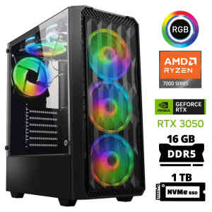 Xaser Delux X28 Ryzen 5 7500F 16GB DDR5 Ram 1TB M.2 NVMe SSD 6GB RTX3050 Masaüstü Oyuncu Bilgisayarı - XASER