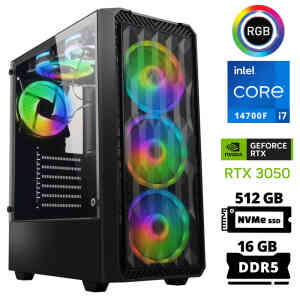 Xaser Delux X77 i7 14700F 16GB DDR5 Ram 512GB M.2 NVMe SSD 6GB RTX3050 Masaüstü Oyuncu Bilgisayarı - XASER