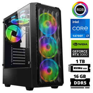 Xaser Delux X80 i7 14700F 16GB DDR5 Ram 1TB M.2 NVMe SSD 12GB RTX3060 Masaüstü Oyuncu Bilgisayarı - XASER