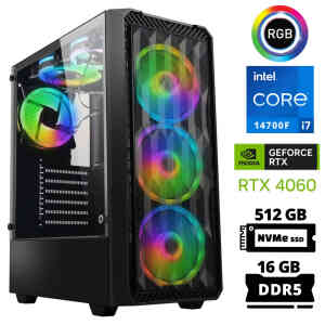 Xaser Delux X81 i7 14700F 16GB DDR5 Ram 512GB M.2 NVMe SSD 8GB RTX4060 Masaüstü Oyuncu Bilgisayarı - Xaser