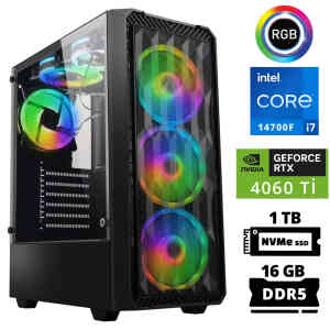 Xaser Delux X84 i7 14700F 16GB DDR5 Ram 1TB M.2 NVMe SSD 8GB RTX4060 Ti Masaüstü Oyuncu Bilgisayarı - Xaser