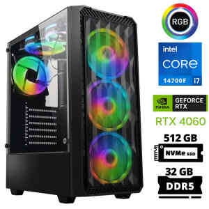 Xaser Delux X91 i7 14700F 32GB DDR5 Ram 512GB M.2 NVMe SSD 8GB RTX4060 Masaüstü Oyuncu Bilgisayarı - Xaser