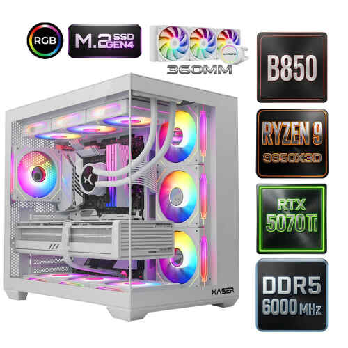 Xaser Diamond x1 Ryzen 9 9950X3D 32GB Ram 1TB M.2 NVMe SSD 16GB RTX5070Ti Oyuncu Tavsiye Sistem - 1