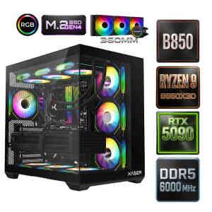 Xaser Diamond x12 Ryzen 9 9950X3D 64GB Ram 2TB M.2 NVMe SSD 32GB RTX5090 Oyuncu Tavsiye Sistem - XASER