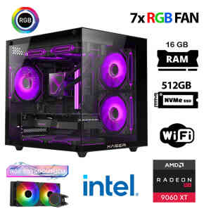 Xaser Eco X100 i7 12700KF 16GB DDR5 Ram 512GB M.2 NVMe SSD 16GB RX9060 XT Sıvı Soğutmalı Hazır Oyuncu Sistemi - Xaser