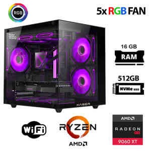Xaser Eco X120 Ryzen 5 8400F 16GB Ram 512GB M.2 NVMe SSD 16GB RX9060 XT Oyuncu Masaüstü Bilgisayarı - Xaser