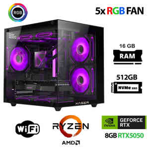 Xaser Eco X160 Ryzen 5 5500 16GB Ram 512GB M.2 NVMe SSD 8GB RTX5050 Oyuncu Masaüstü Bilgisayarı - XASER