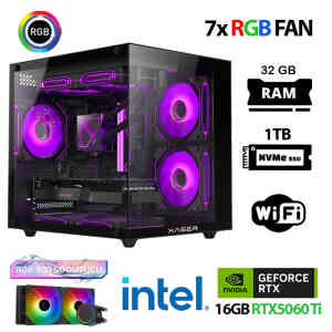 Xaser Eco X210 i7 12700KF 32GB DDR5 Ram 1TB M.2 NVMe SSD 16GB RTX5060Ti Sıvı Soğutmalı Hazır Oyuncu Sistemi - Xaser