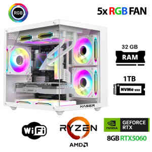Xaser Eco X260 Ryzen 5 5600 32GB Ram 1TB M.2 NVMe SSD 8GB RTX5060 Oyuncu Masaüstü Bilgisayarı - Xaser