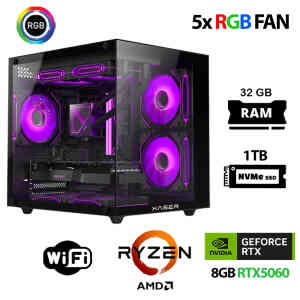 Xaser Eco X280 Ryzen 5 5600 32GB Ram 1TB M.2 NVMe SSD 8GB RTX5060 Oyuncu Masaüstü Bilgisayarı - Xaser