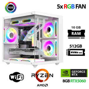 Xaser Eco X70 Ryzen 5 5500 16GB Ram 512GB M.2 NVMe SSD 8GB RTX5060 Oyuncu Masaüstü Bilgisayarı - Xaser