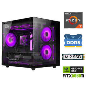 Xaser Elite X160 Ryzen 7 7800X3D 32GB DDR5 Ram 1TB M.2 NVMe SSD 16GB RTX5060Ti Sıvı Soğutmalı Masaüstü Oyuncu Bilgisayarı - Xaser