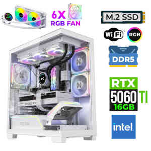 Xaser Fade X260 Intel i7 14700F 16GB DDR5 Ram 1TB M.2 NVMe SSD 16GB RTX5060Ti Sıvı Soğutmalı Oyuncu Bilgisayarı - XASER