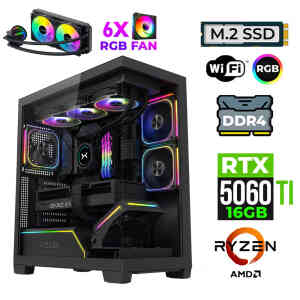 Xaser Fade X30 Ryzen 7 5700X 32GB Ram 1TB M.2 NVMe SSD 16GB RTX5060Ti Sıvı Soğutmalı Oyuncu Bilgisayarı - Xaser